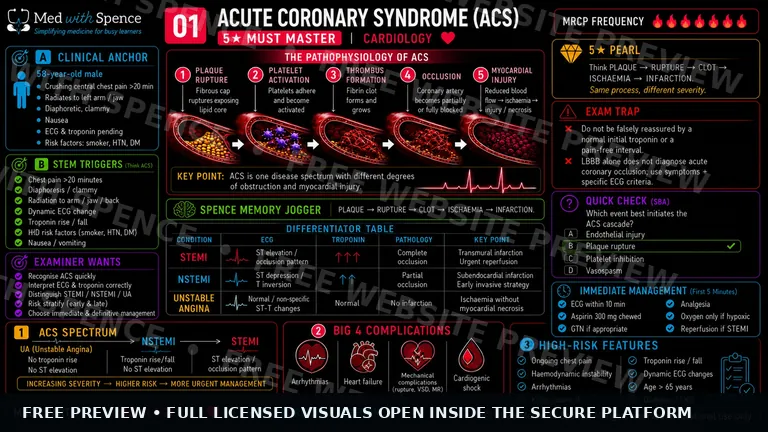 Acute coronary syndrome visual learning slide